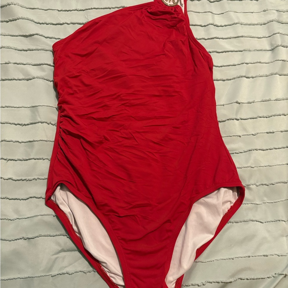 MICHAEL Michael Kors Red One Piece Swimsuit Classic Design